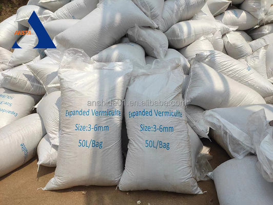 Livre de amianto 3-6mm Vermiculite esfoliado 4-8mm Vermiculite dourado expandido Competitivo