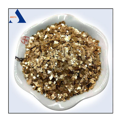 Flogopita Flogopita China Exportador Fornecimento Flocos de Mica Dourada